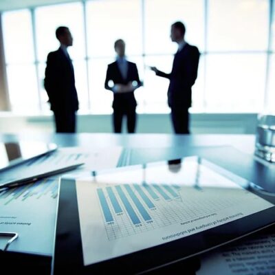 3 men in suit discussing in conference room