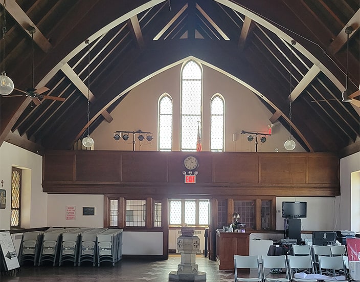 Immaculate interior of a religious building